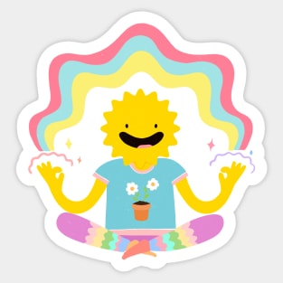 Sun Rainbow Good Energy Sticker